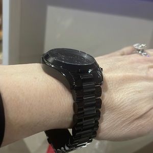 Black on Black Michael Kors Oversized face watch